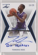 2012 Leaf Ultimate Base Inscriptions Blue 15/25 Terrence Ross #BA-TR1 Auto h2o