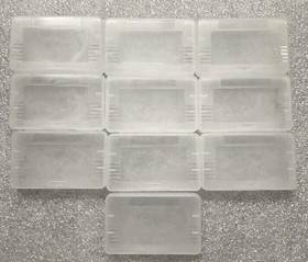 10 GBA Cases Clear Plastic Cartridge Nintendo Game Boy Advance games dust covers