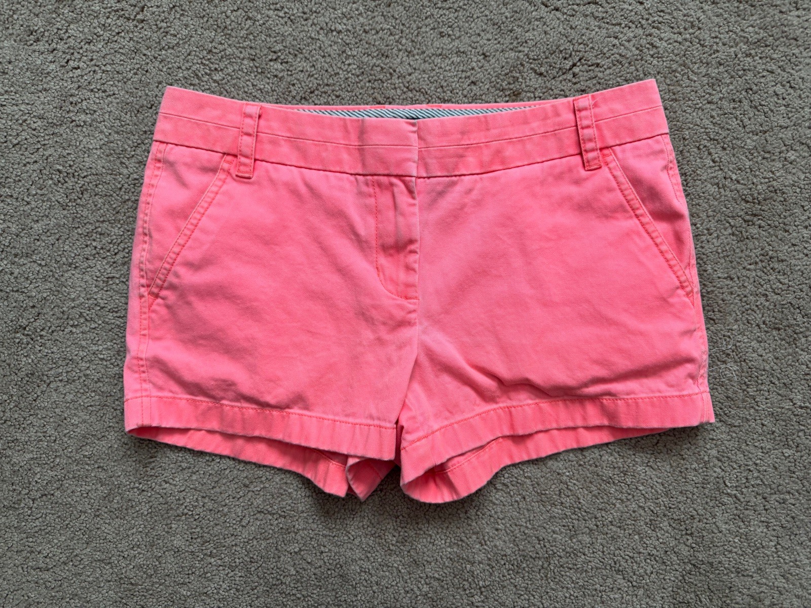 J. Crew Women’s Chino Shorts Size 6 Pink Cotton Preppy Summer Vacation Beach