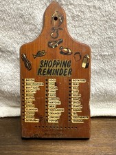 Vintage Wooden Shopping Reminder/List Plaque 