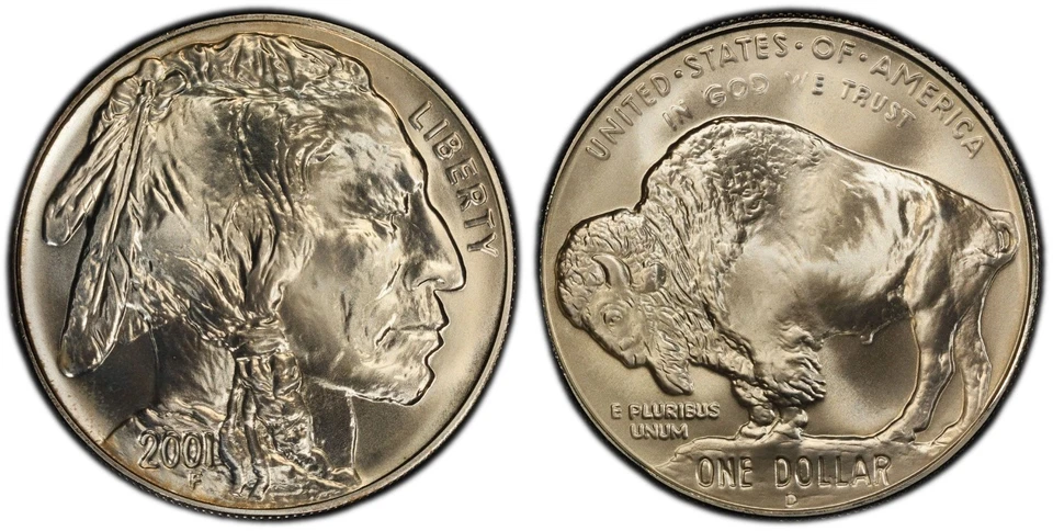 2001-D MS70 Buffalo Commemorative Silver Dollar PCGS - Image 3 of 3