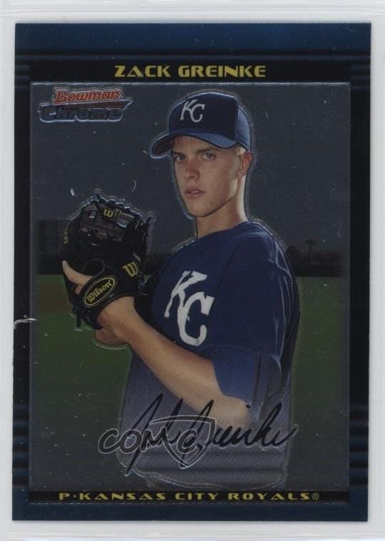2002 Bowman Chrome Draft Picks & Prospects Zack Greinke #BDP6 tp9
