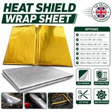 Motorcycle Car Heat Shield Mat Reflective Adhesive Insulation Sheet Barrier Tape