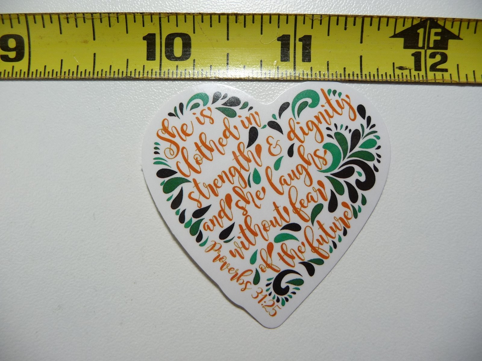 Heart Style Strength Decal Sticker - Christian Faith Church Design