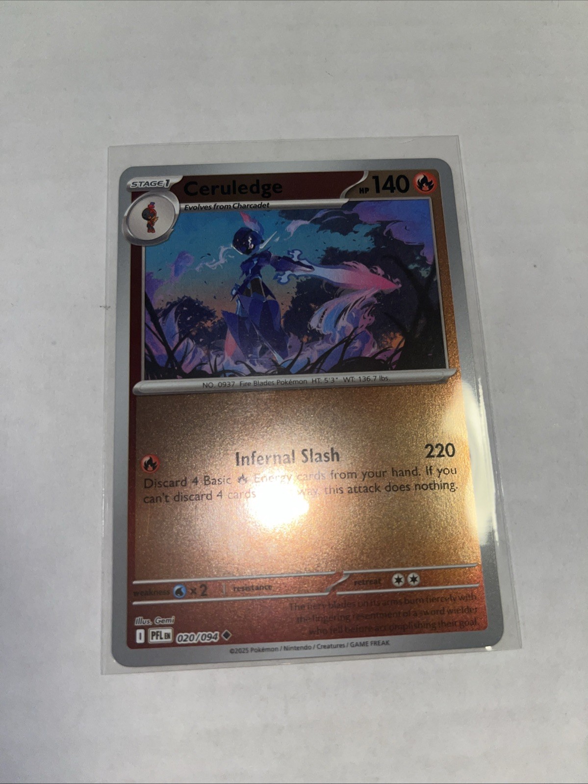 Ceruledge 020/094 Me02: Phantasmal Flames Reverse Holo