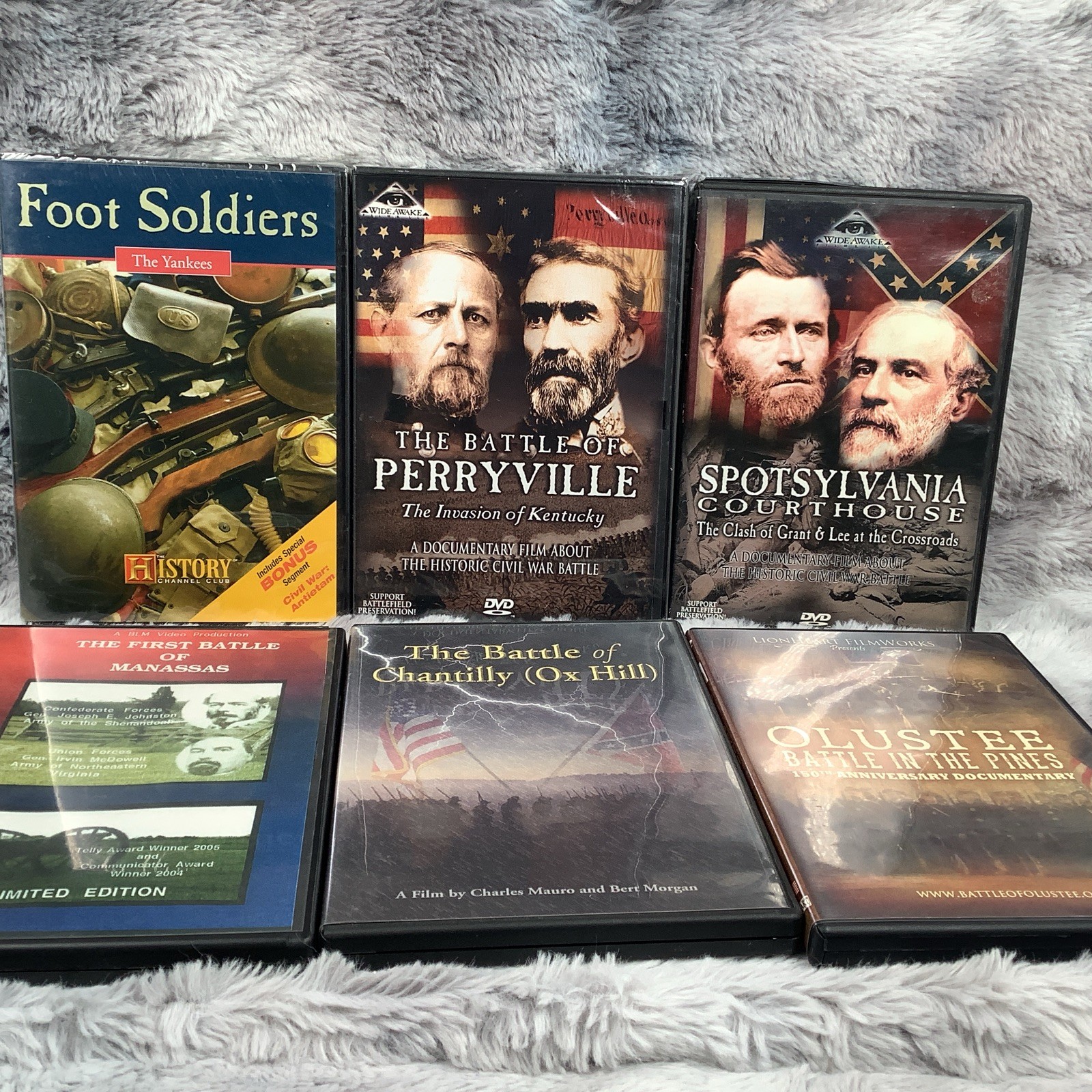 Civil War Documentary DVD Lot (6) Manassas Perryville Spotsylvania History