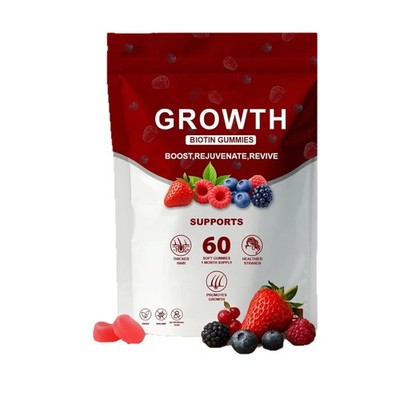 Hair Growth Gummies   Biotin, Vitamins Plant Extracts, Supports Healthy...