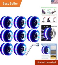 Roller Skate Wheels with Automatic Lights - 32mm x 58mm for Smooth Skating