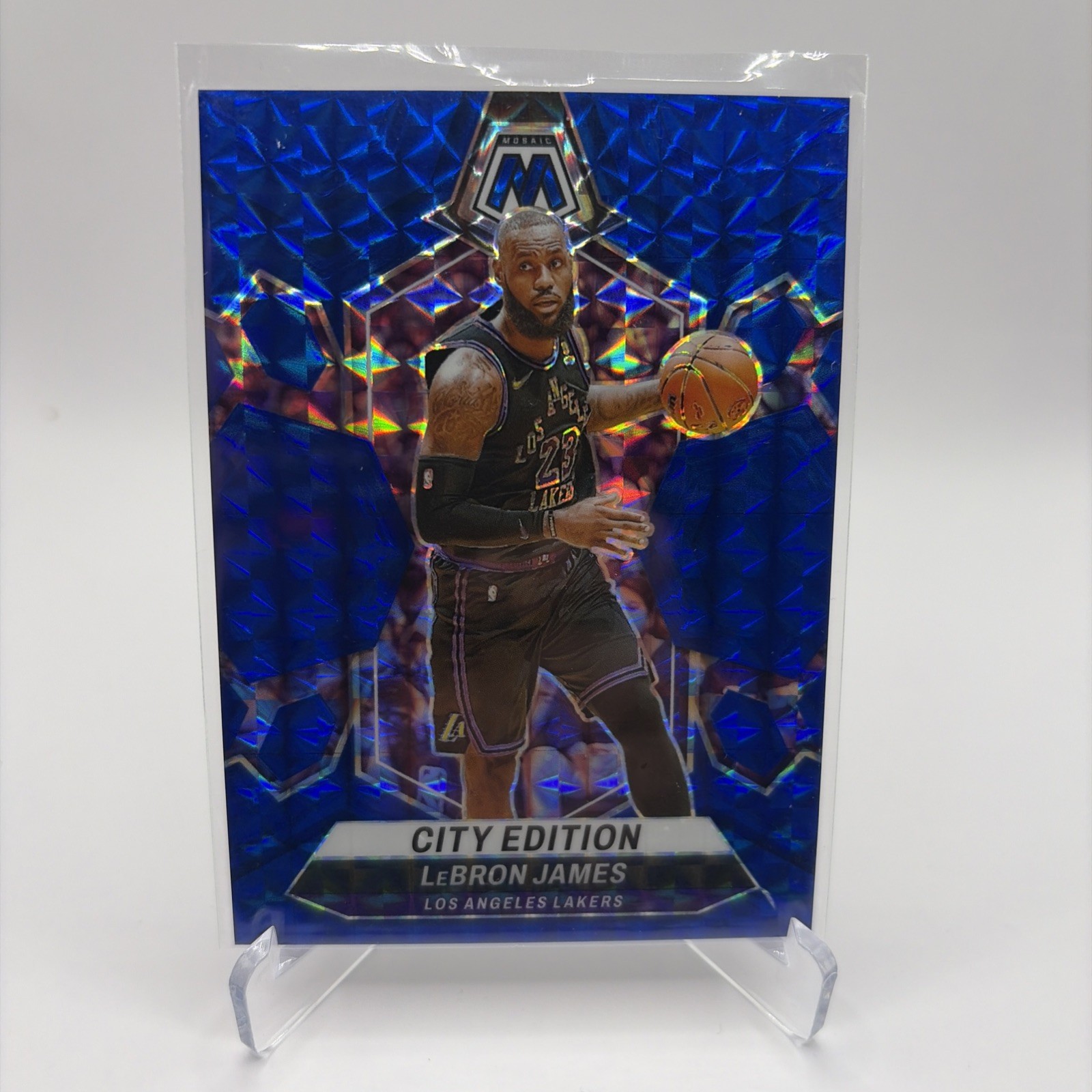 LeBron James 2023 Mosaic #278 City Edition - Blue /199 Price Guide 