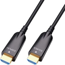 DTECH Fibre Optic HDMI Cable 50m Support 4K 30Hz and 1080p 60Hz HD Video 3D ARC