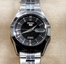 Seiko 5 Automatic 36mm Black Dial Day-Date 7S26 Vintage Men’s Watch