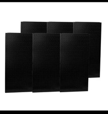 WALL CONTROL 35-P-3296BK Pgbrd Panel,3/4 x32 x96 in, Crcl; Slttd 14K274