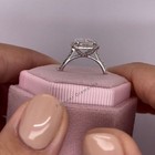Radiant Diamond Ring E F VVS 18k White Gold 3.75 Ct IGI Lab Created  Engagement  — photo 4