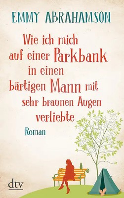 Wie ich mich auf einer Parkbank in einen bärtigen Mann mit sehr braunen Augen ve