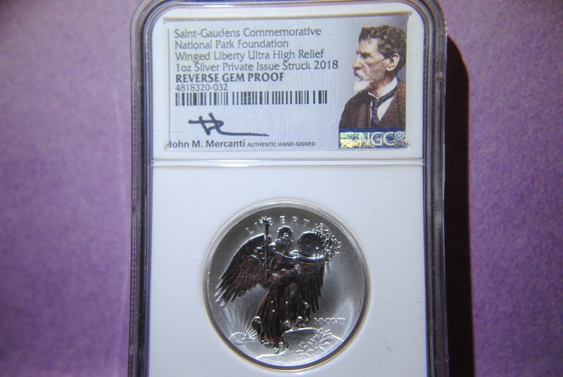 (2018) Saint-Gaudens  "Winged Liberty" - 1oz Silver, NGC Reverse Gem Proof UHR