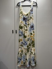 NWOT Reformation Maxi double straps lace trim Dress Bella Floral Print 8