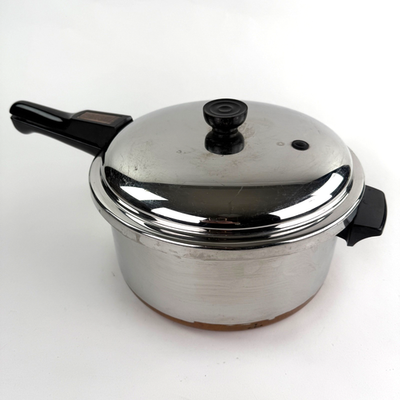 #ad #ad Revere Ware 1801 Copper Clad Bottom 6 Qt. Pressure Cooker Rome NY USA $27.29