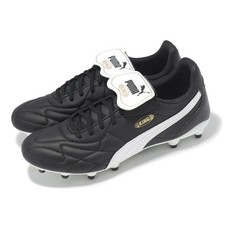 Puma King Top FG/AG Black White Gold Men Unisex Soccer Cleats Shoes 107348-01