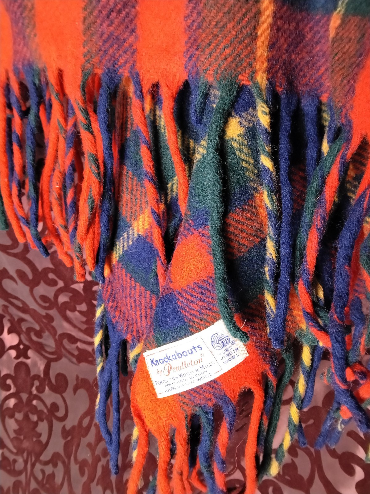 Pendleton Knockabouts USA Virgin Wool PONCHO BLAN… - image 3