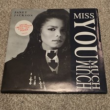 Janet Jackson * Miss You Much 7" Vinyl Poster Sleeve Limited Edition Excellent 