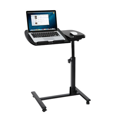 360° Swivel Rolling Laptop Desk Stand Adjustable PC Computer Mobile Notebook 