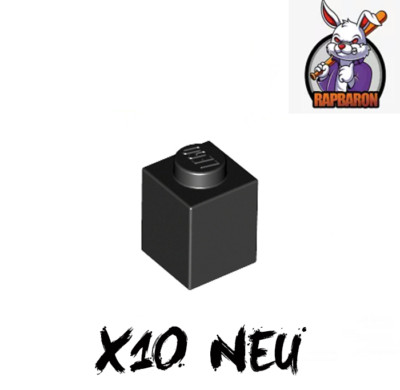 Lego    10x 1x1 Brick   Stein   Basic   Black   Schwarz   3005   Neuware
