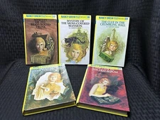 Nancy Drew Book Lot # 17,18,22,23,24 All Hardcover See Description for Details