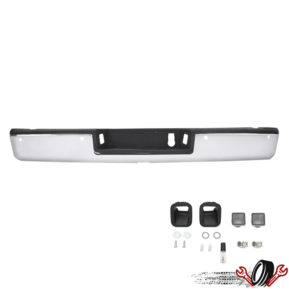 NEW Chrome Steel Rear Step Bumper Assembly for 2016-2020 Nissan Titan/Titan XD - Image 3 of 4
