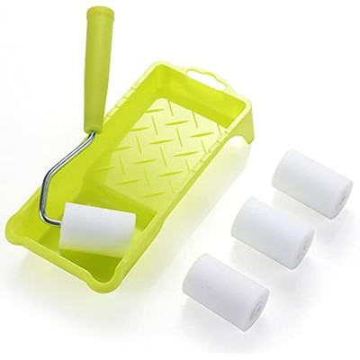 Paint Roller 2Inch High-Density Foam Roller with Frame for Smaller DIY Pack of 6