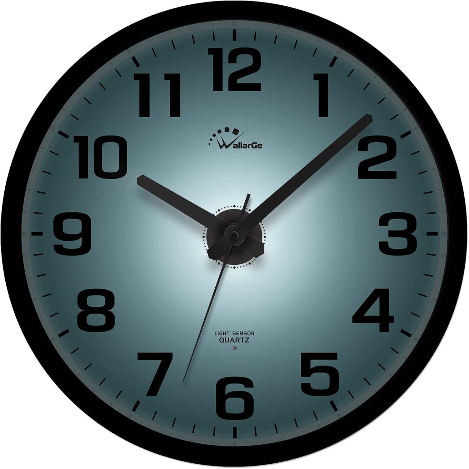 Night Light Wall Clock for Bedroom - Silent Lighted up Wall Clock