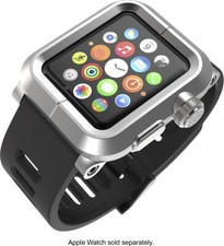 LUNATIK EPIK Aluminum Case Silicone Band for Apple Watch 42mm - Silver