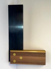 NOS Irwin MARPLES 6" Cabinetmakers Triple Pinned Brass and Walnut Tri Square