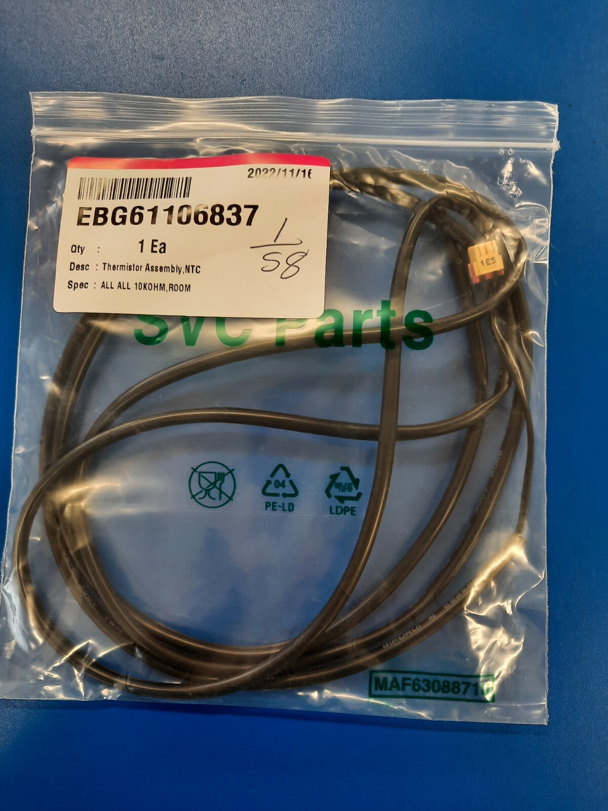 LG EBG61106837 THERMISTOR ASSEMBLY, NTC | eBay 