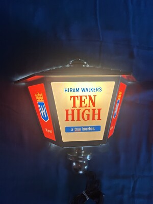 Rare Vintage Hiram Walker's Ten High True Bourbon Lit Up Sign WORKS | eBay