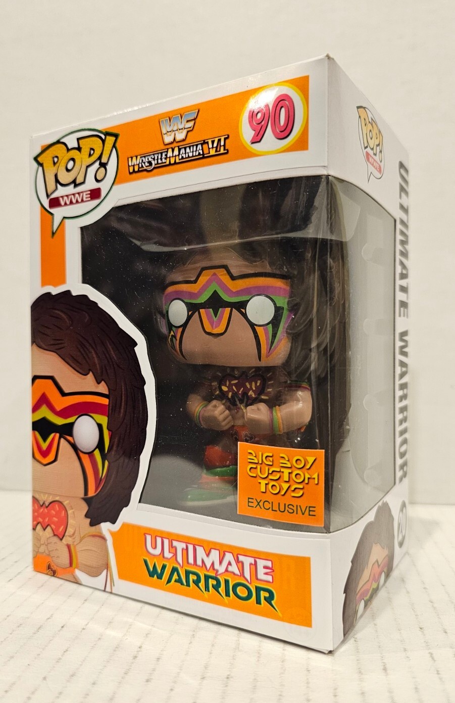 Funko POP! WWE CUSTOM Ultimate Warrior #20 VAULTED Vinyl Figure WWF WrestleMania