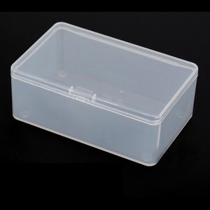 Cuadrado plástico transparente +tapa caja de almacenamiento contenedor