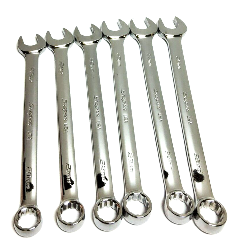 Snap-on 20 thru 25 mm 12-pt Box Flank Drive Plus Combo Wrench Set