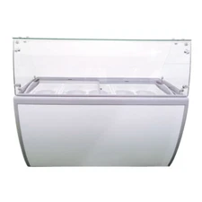 Omcan USA 44589 (FR-CN-0460-S) 60" Ice Cream Dipping Cabinet w/ Sneeze Guard