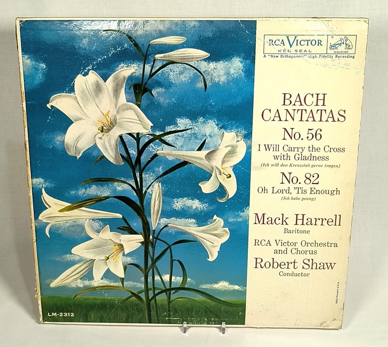 Robert Shaw Bach Cantatas 56 & 82 1960 Vinyl LP RCA LM2312