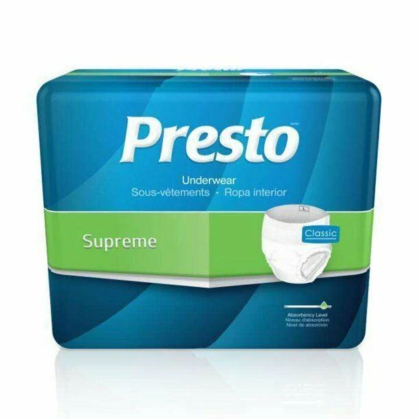 Petit sous vêtement Presto Supreme Classic blanc, étui de 80   AUB23010