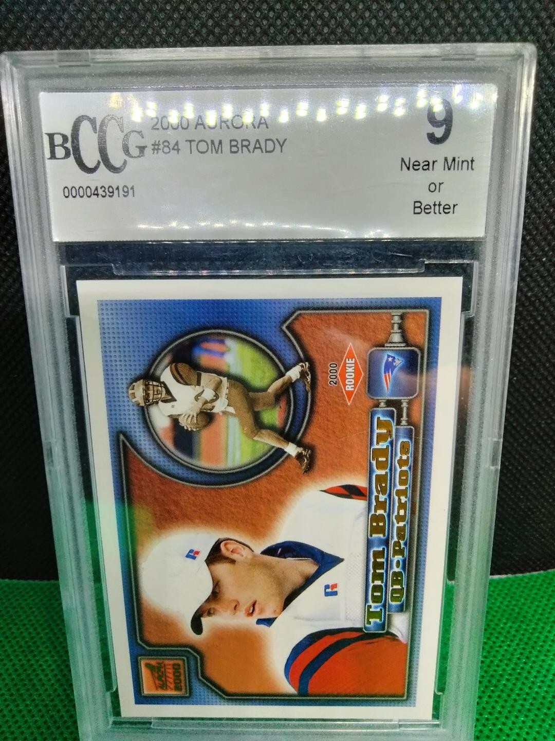 2000 Pacific Aurora Tom Brady Rookie Card RC #84 Beckett 9 MINT!!! 🔥🔥🔥