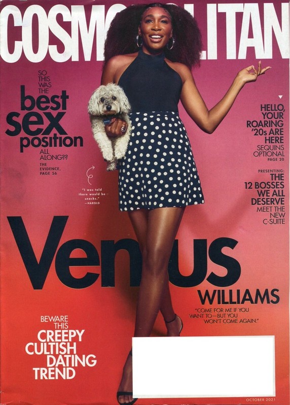 Cosmopolitan Magazine October 2021 - Venus Williams, Best Sex Position, + More