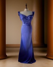 Blue long ballgown cruise dress  8