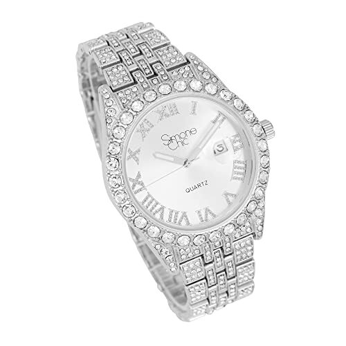 Simone Chic Diamond Watch for Women's w/Roman Numerals, Date and