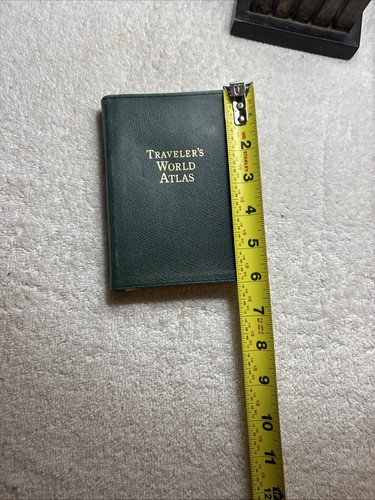 Travelers World Atlas Tiffany & Co Gray Leather Gold Gilded Book Edge 1997 - Picture 18 of 19