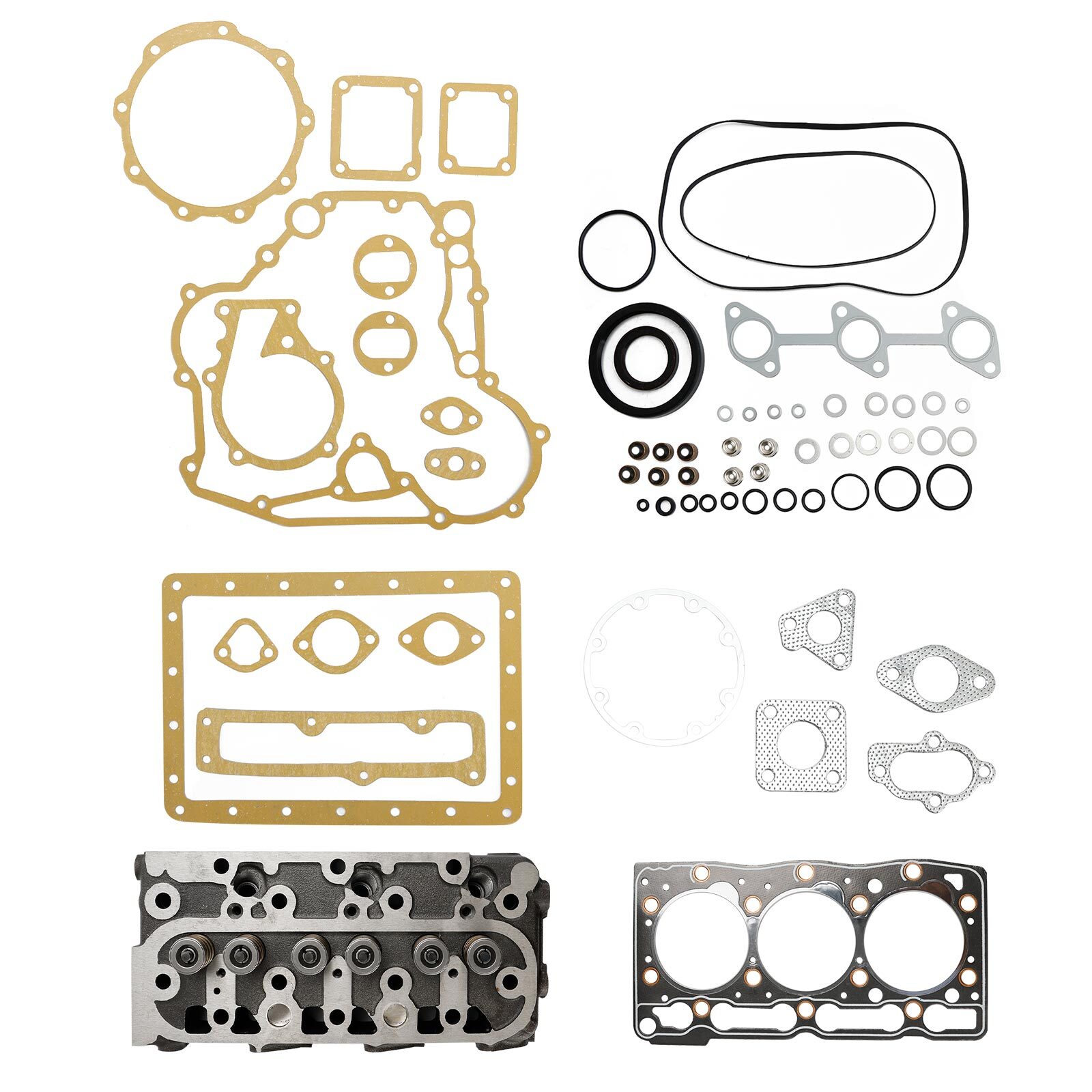 Complete Cylinder Head With Valve Spring & Full Gasket Kit FIT Kubota D1005