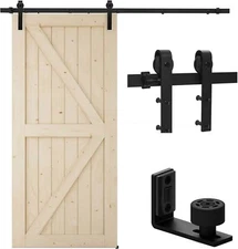 CCJH 5/6/6.6/8/10FT Sliding Barn Door Hardware Kit Track Closet for Wooden Door