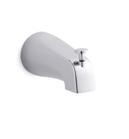 Kohler Devonshire 4-7/16 Inch Chrome Diverter Bath Spout with NPT Connection