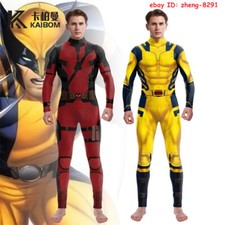Kid Adult Deadpool Wolverine Cosplay Jumpsuit Costume Halloween Zentai Bodysuit