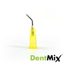 Pkg pf 100 Pre Bent Tips for Flowables, Composites and Syringes Yellow, 20 Gauge